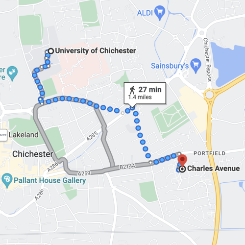 Charles Avenue google map
