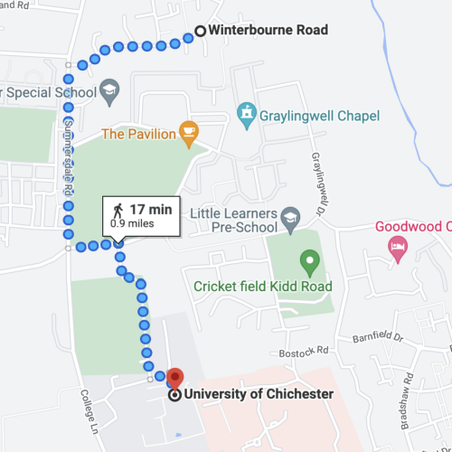 Winterbourne Google map